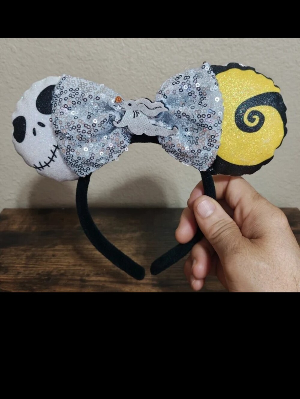 Disney Nightmare Before Christmas Jack Skellington Mickey Mouse Ears Headband.